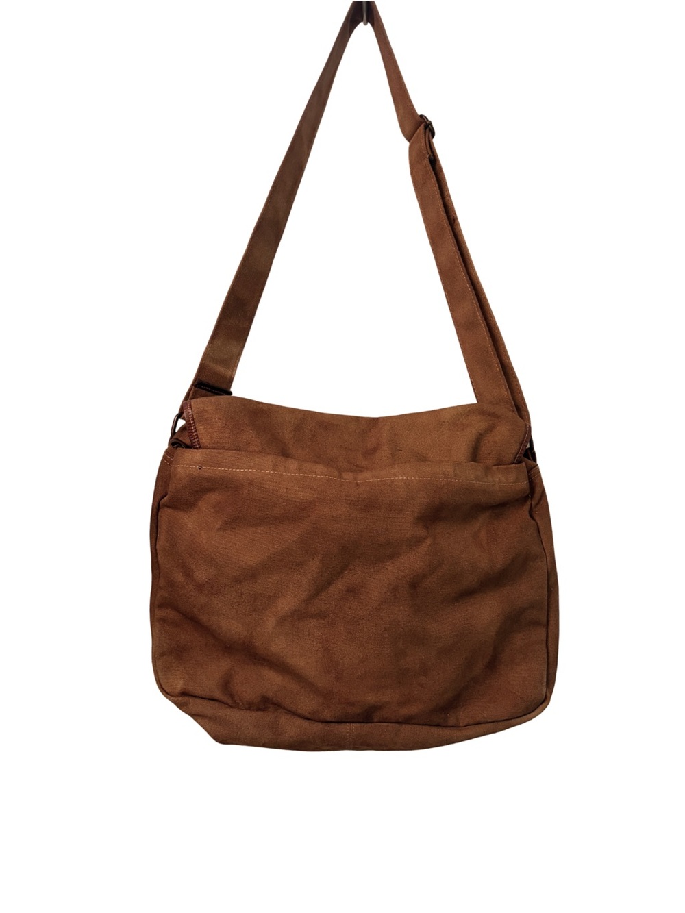 BED|STU Large Canvas Messenger Bag w/Leather Trim - Picture 3 of 12